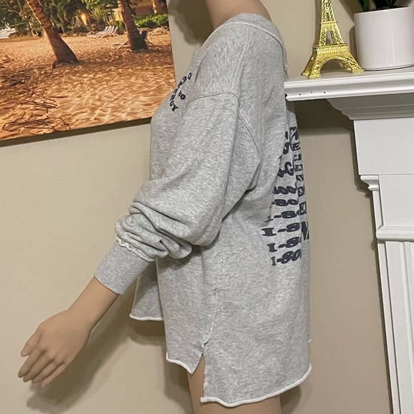 Aerie Wonder V-Neck Sweatshirt XSMALL - Picture 3 of 6
